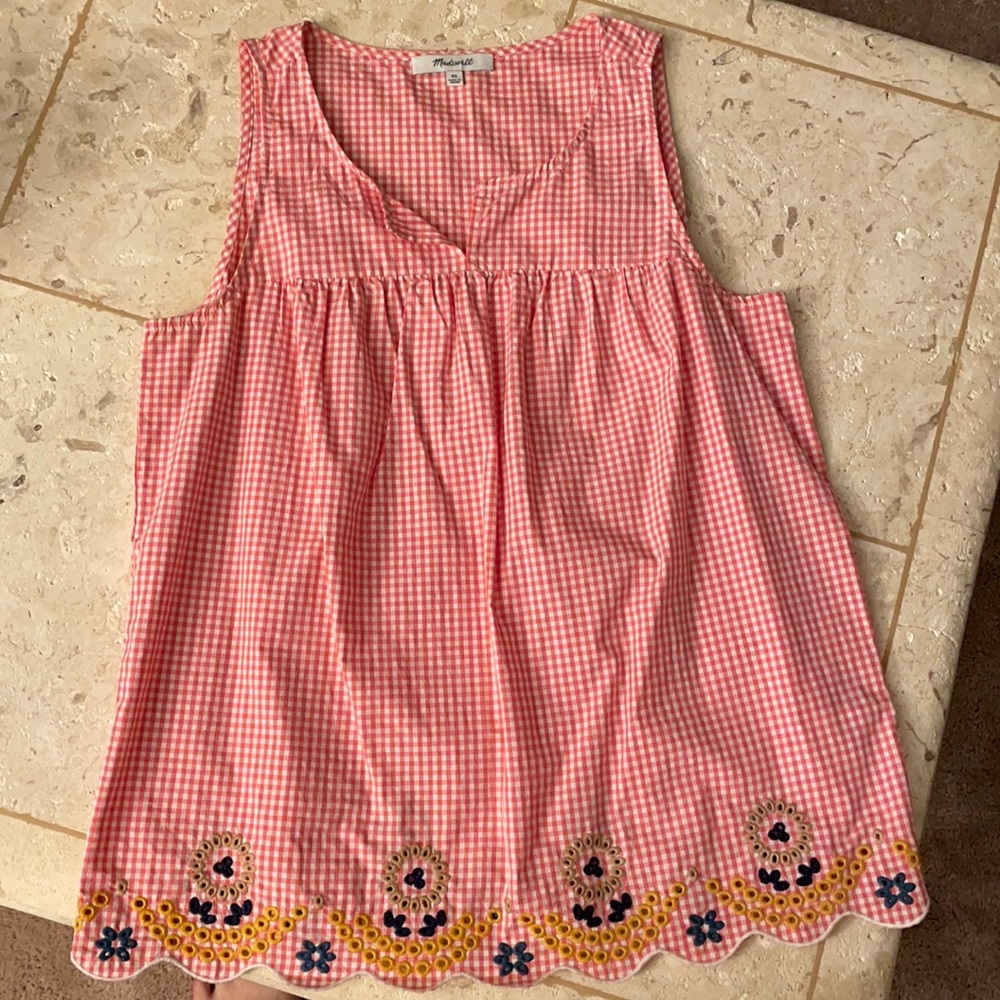 Madewell plaid tank top - size XS